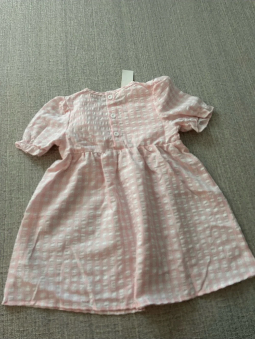 NWT Pink Embroidered Seersucker Dress w “Birthday Girl”. Size 2/3